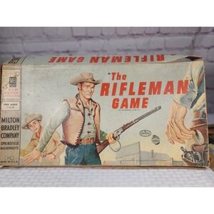 Vintage Milton Bradley Co. "The Rifleman Game" Board Game 1952